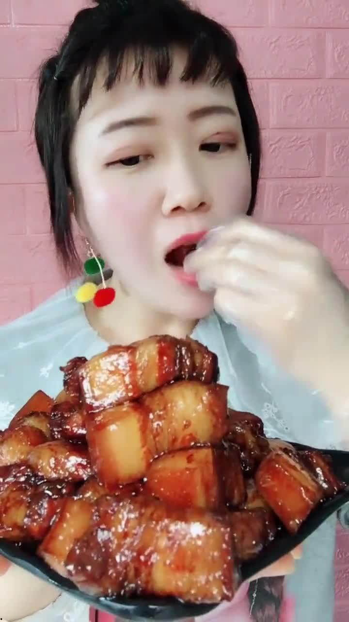 吃红烧肉视频,美味佳肴在家轻松做
