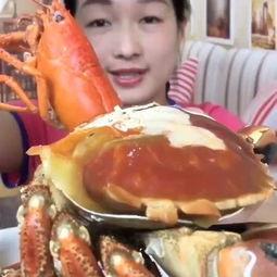 海豚姐姐吃海鲜视频美拍,海鲜美食盛宴，尽享海洋美味